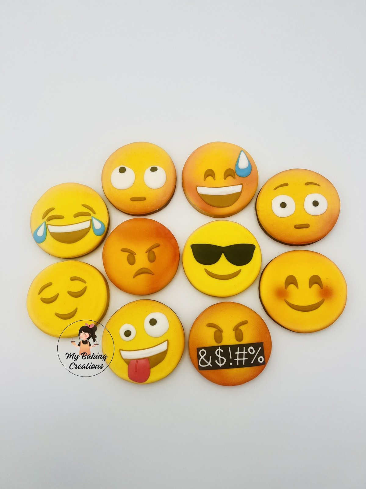 Emoji themed cookies